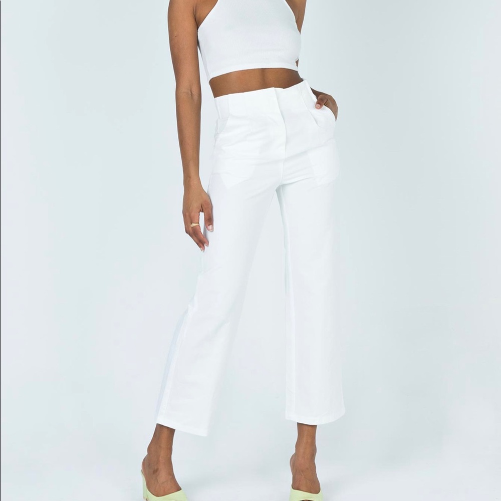 white zack pants from princess polly!